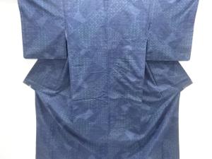 切り嵌め風古典柄織出し手織り紬着物